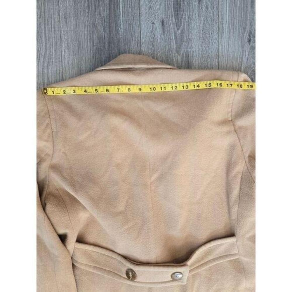 Vtg 60s Camel Hair Double Breasted Womens L Coat Old Money - Picture 7 of 16